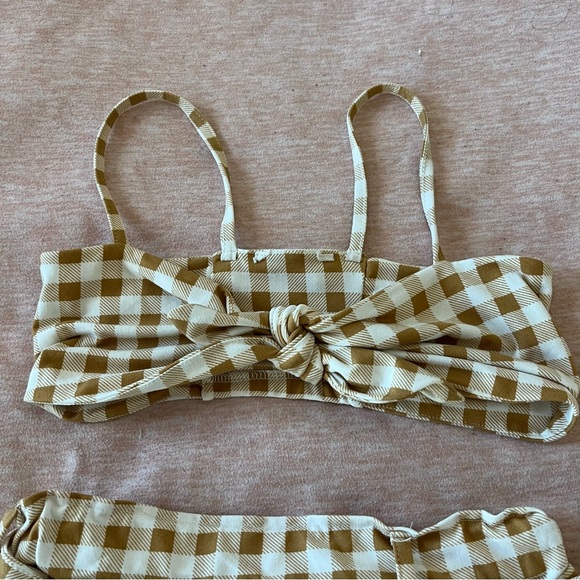 Sweet Mayhem Yellow/White Plaid Crop Top and Shorts Set (XS/S) - Picture 2 of 5